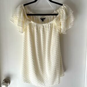 Banana Republic Flutter Sleeve Blouse EUC S